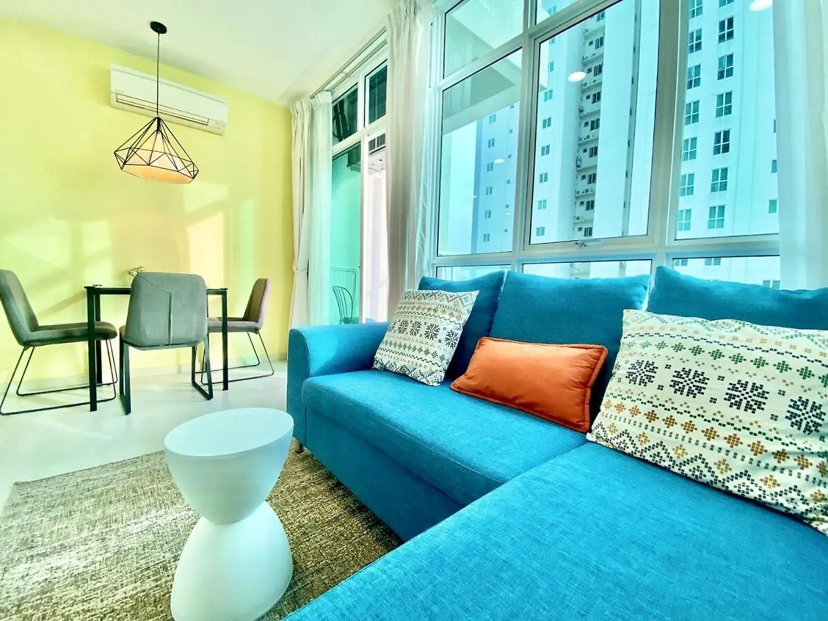 Straits Garden Suites #Pool With View #Seaview And Bridge View #Georgetown #3Pax #2Br2Bath #1Queen 1Single #Quality Well Maintained #Private Host מלזיה