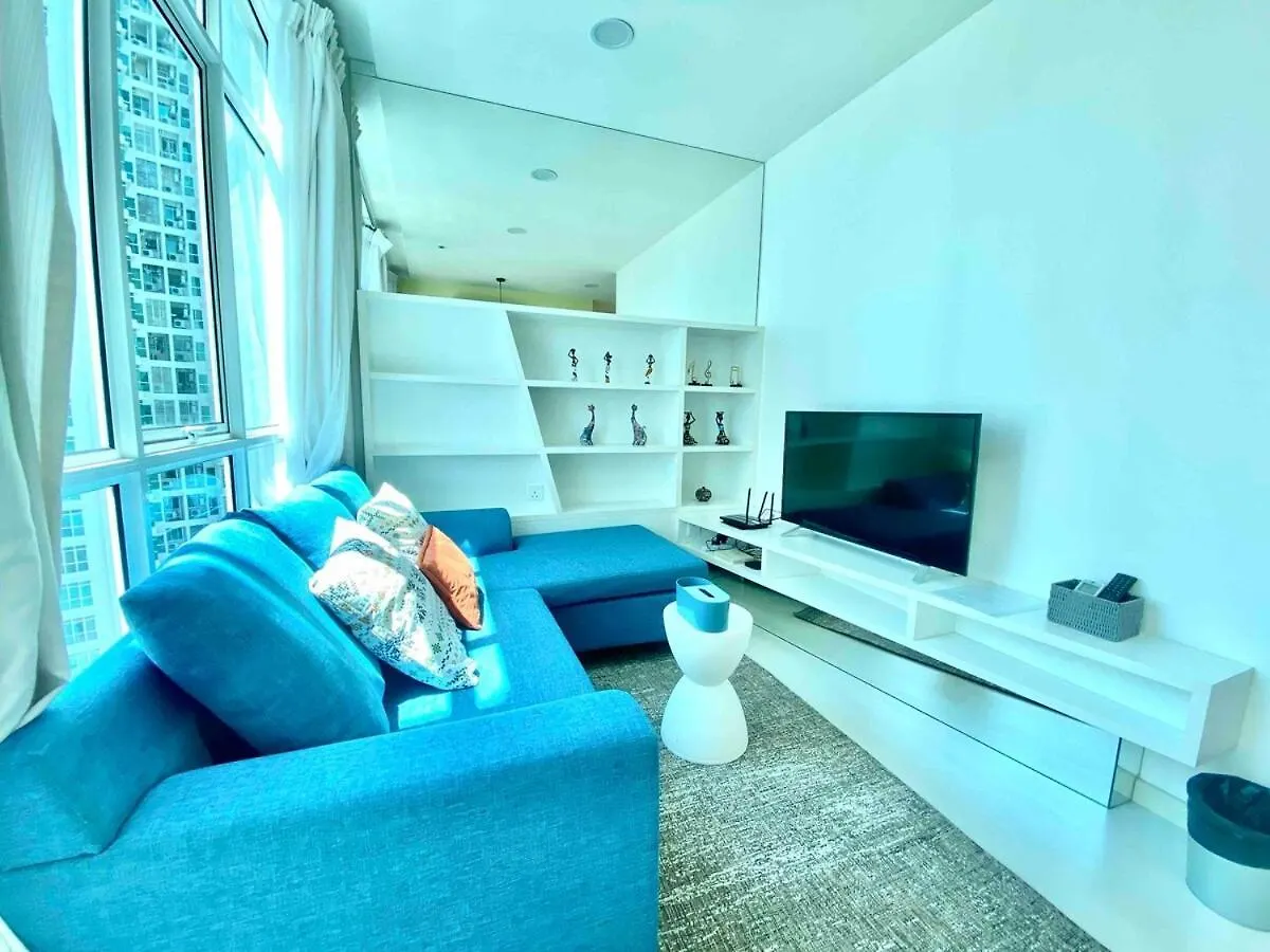 公寓 Straits Garden Suites #Pool With View #Seaview And Bridge View #Georgetown #3Pax #2Br2Bath #1Queen 1Single #Quality Well Maintained #Private Host 马来西亚